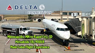 Delta Airlines CRJ-900 Minneapolis to Rapid City Main Cabin Flight Experience