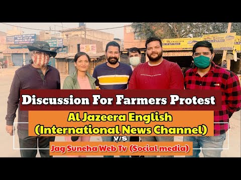 Discussion For Farmers Protest, Al Jazeera English (International News Channel) Kundli border