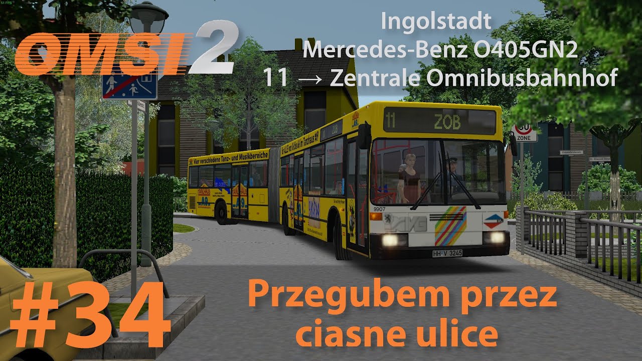 OMSI 2 #34: Przegubem przez ciasne ulice | Ingolstadt - linia 11 | Mercedes-Benz O405GN2