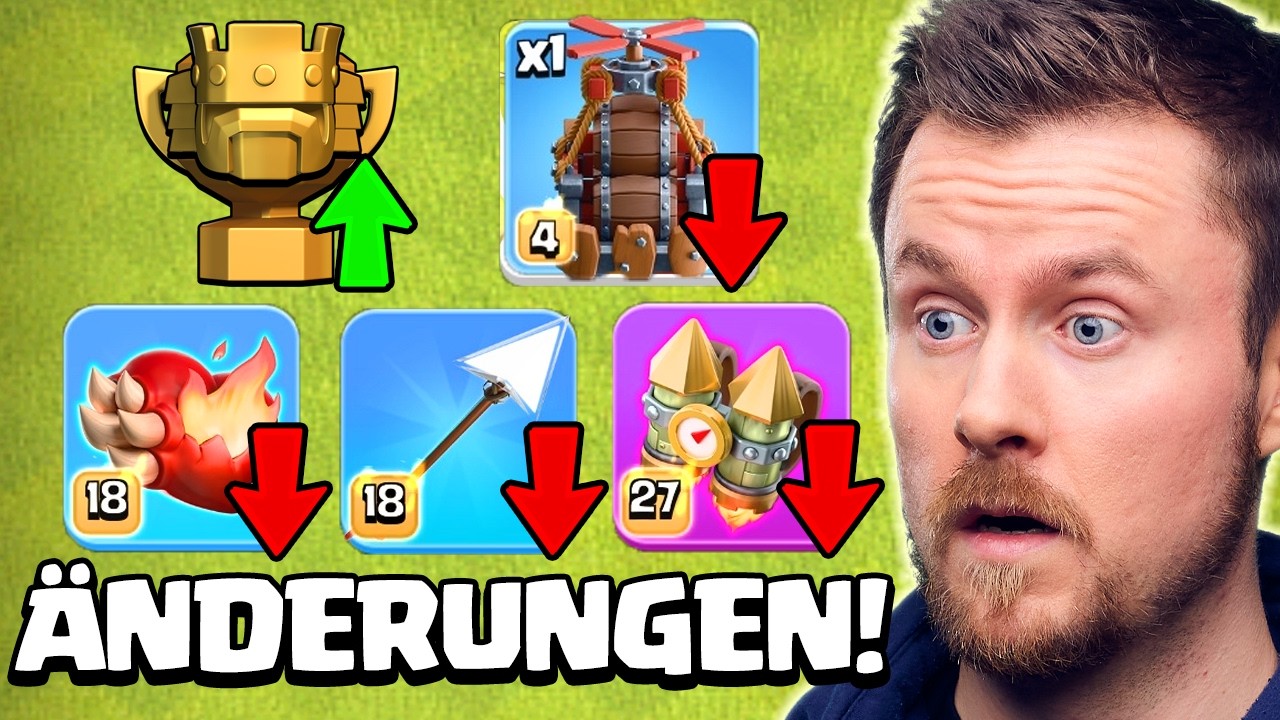 Notfall Änderungen an der Clankriegsliga und Balance Änderungen im Mai