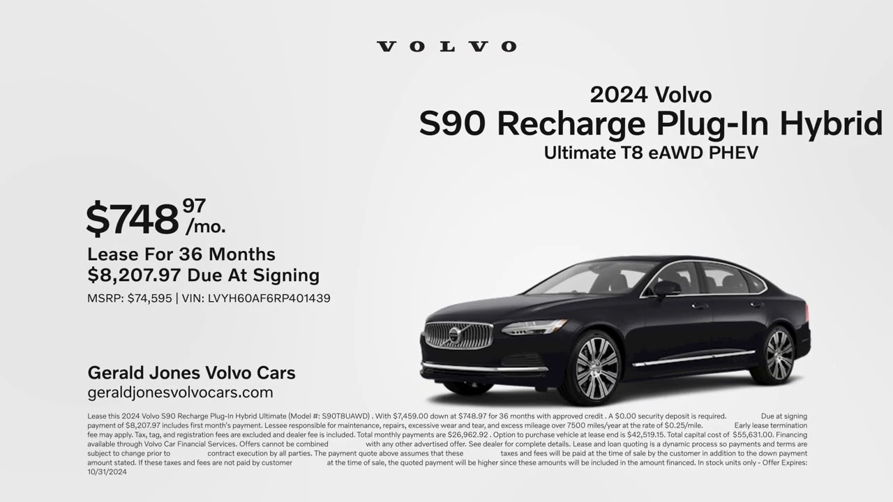 Volvo S90 Recharge Plug-In Hybrid 10/03/2024 4387878