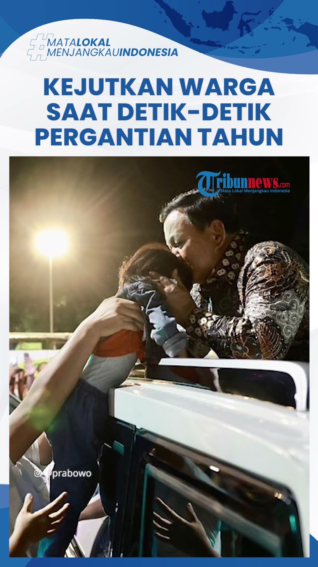 Momen Prabowo Tiba-tiba Datangi Bundaran HI saat Pergantian Tahun, Kejutkan Warga yang Hadir