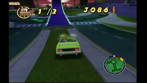 The Simpsons Hit & Run: Level 6 Mission 7 - Kang And Kodos Strike Back