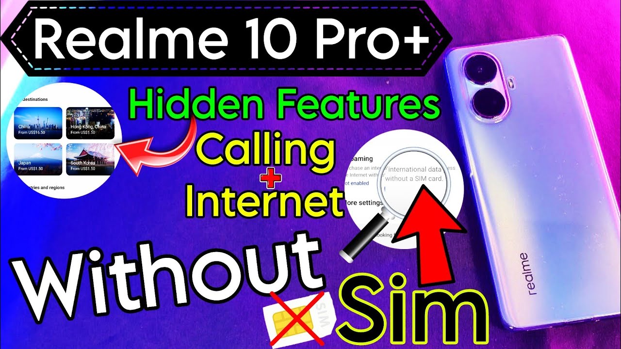 Realme 10 pro plus use without sim, Roaming pack, Best roaming