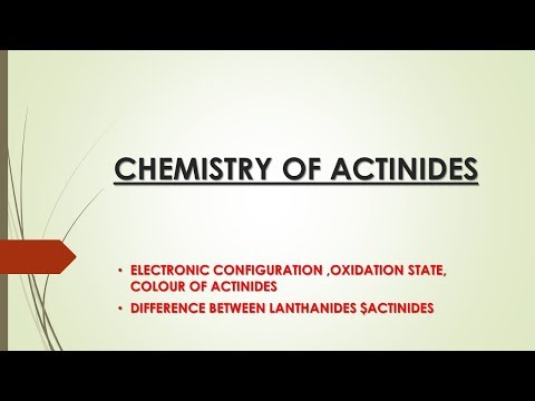 CHEMISTRY OF ACTINIDES  ( DIFFERENC B/N LANTHANIDES $ACTINIDES)|ONLINE CHEMISTRY|