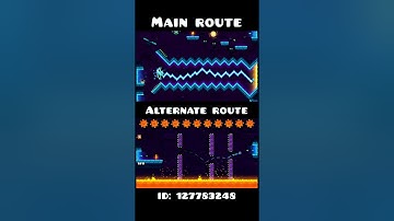 Dash - Main Route vs. Alternate Route | Geometry Dash 2.2 #shorts #geometrydash #gd