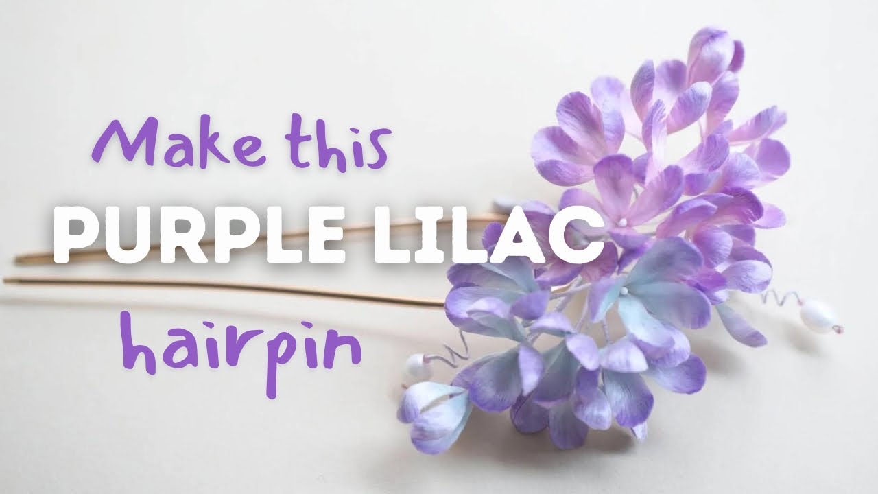 Ronghua Tutorial: How to Make this Purple Lilac Hairpin