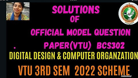 Q 1a &1c. BCS302 Solutions of Official model Question paper DDCO BCS302 |3rd Sem |2022 Syllabus| VTU