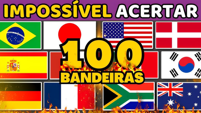 QUIZ - BANDEIRAS  🚩 DE QUE PAÍS É A BANDEIRA ? IMPOSSÍVEL