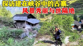 探访建在深山峡谷内的古寨，十几户老人留守种田放养，风景秀丽与世隔绝！【乡村阿泰】