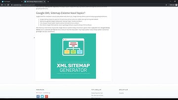 XML sitemap oluşturucu