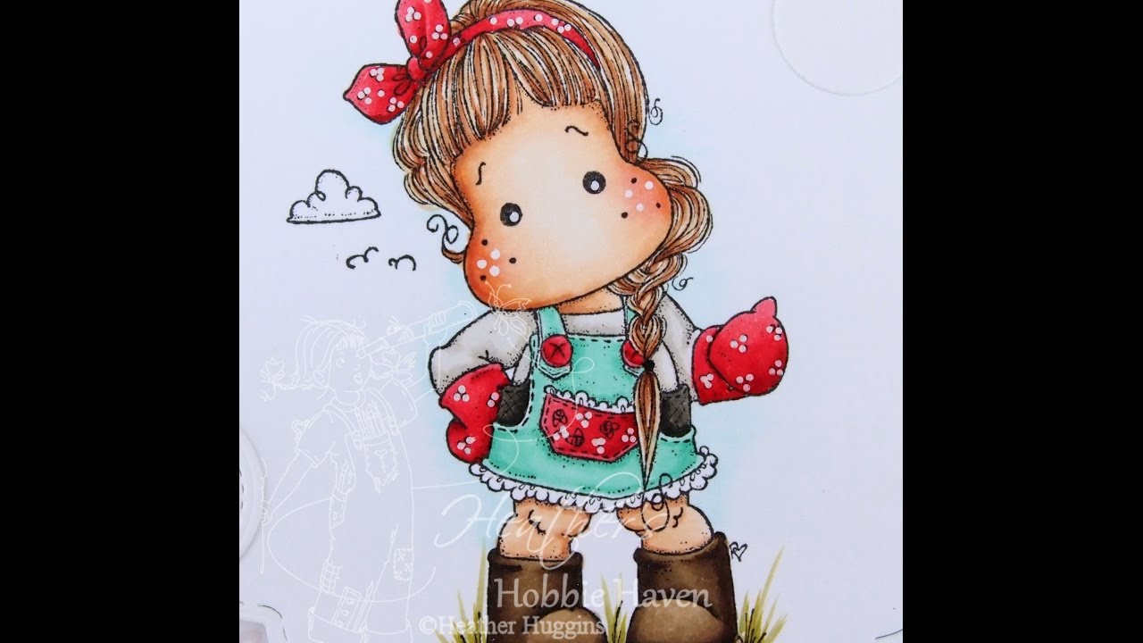 Tilda Working in the Garden Copic Coloring Card Kit - YouTube