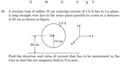 A circular loop of radius 10 em carrying current of 1.0A lies in x-yplane CLASS12 PHYSICS CBSE BOARD