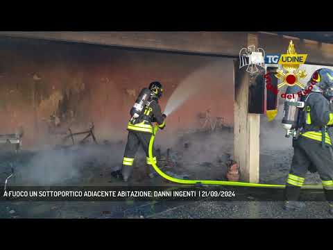 A FUOCO UN SOTTOPORTICO ADIACENTE ABITAZIONE: DANNI INGENTI  | 21/09/2024
