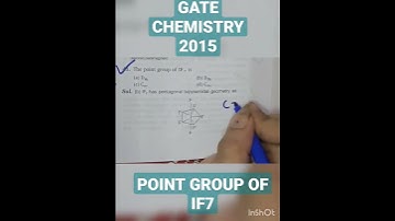 GATE CHEMISTRY | POINT GROUP | 2015 QUESTIONS. #gatecy #pointgroup #pentagonalbipyramidal #pyqs