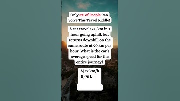 Can You Solve This Speed and Distance Riddle? Most People Get It #canyouanswer  #riddlemathworld