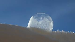 Soap bubble freezing