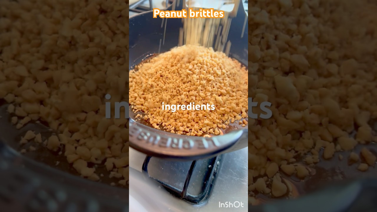 Peanut brittles Ghanaian style- nkati cake. Use equal parts peanuts and sugar and enjoy! #shorts