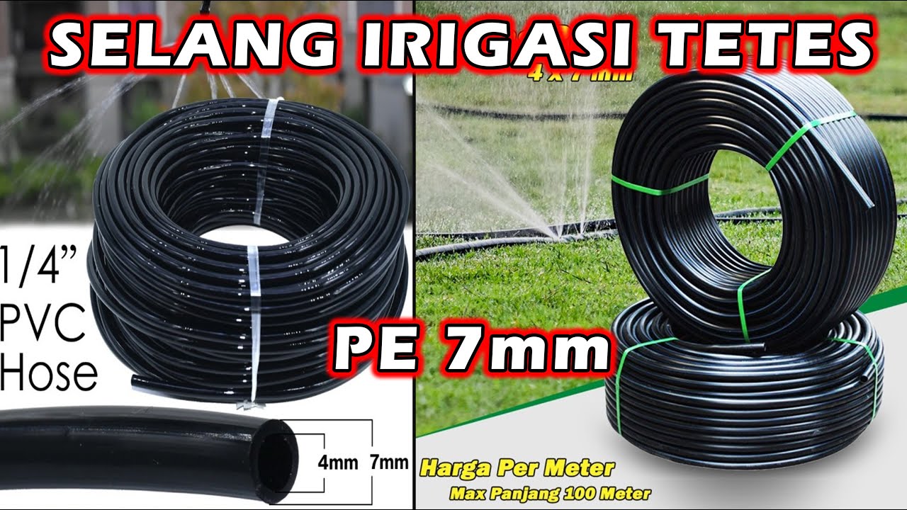 Selang PE 7mm Selang Irigasi Tetes Modern ⁉️ Selang Kuat Anti Lumut Lentur Terbaik Murah Siram Taman