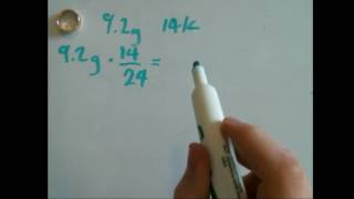 Scrap Gold Calculation of Value Contained.