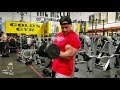 Jay Cutler trains arms at Golds Gym Venice-THE MECCA