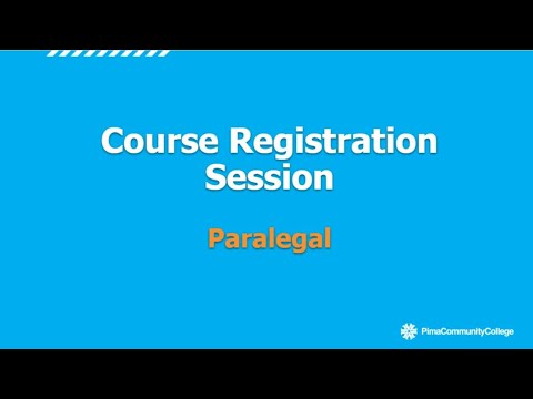 Course Registration: Paralegal