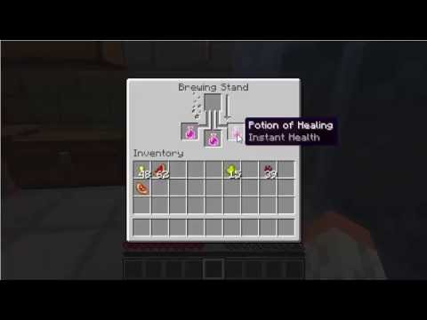 How To Minecraft 1.8.7+ Make Healing Potions 1 & 2 - YouTube