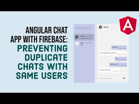 Angular Chat App with Firebase (6/6): Preventing duplicate chats with the same users