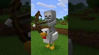 “POV: You hear a skeleton… but it’s on a chicken 🫣 #MinecraftFails #FunnyMoments
