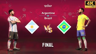 FIFA 23 - Argentina vs Brazil | Messi vs Neymar | FIFA World Cup Final Match [4K60]