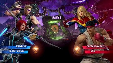 MARVEL VS. CAPCOM: INFINITE Hawkeye,Black Widow Gameplay In Arcade Mode