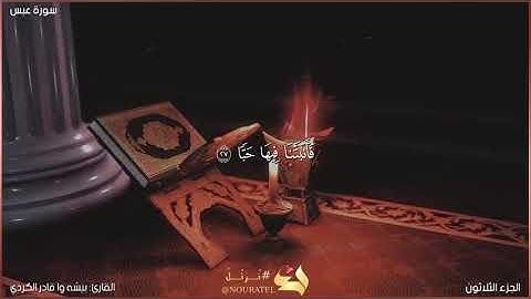 سورة عبس كاملة مكتوبة بصوت القارئ "بيشه وا قادر الكردي"