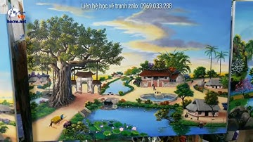 Lớp học vẽ tranh tường tại Hà Nội, Nhật ký bài Đồng quê Khóa k24. Do TT Mỹ Thuật Việt tổ chức.