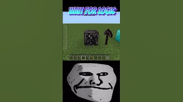 Minecraft pickaxe Logic with [ Troll Face 🤯😳]#shorts