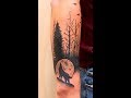 TIMELAPSE TATTOO - Forest forearm tattoo