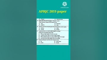 APRJC model paper#APRJC previous paper 2019 English