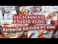 STUDIO VLOG #6 🌈 RAINBOW EDITION PART ONE | Iris XXL Scrunchie Process, Behind The Scenes Teamwork 🌈