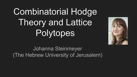 Combinatorial Hodge Theory and Lattice Polytopes by Johanna Steinmeyer