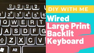 KopJippom Wired White Backlit Keyboard with Large Print Review