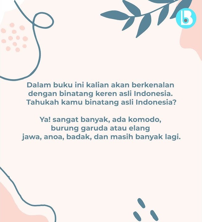 KUMPULAN DONGENG SERU BINATANG KHAS INDONESIA
