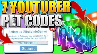 7 RAINBOW YOUTUBER PET CODES IN PET SIMULATOR! (Roblox) - 