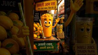 🥭 Asli Aam vs Nakli Juice 😳 || असली आम        #trending #facts #funny #cartoon #kitchenhacks