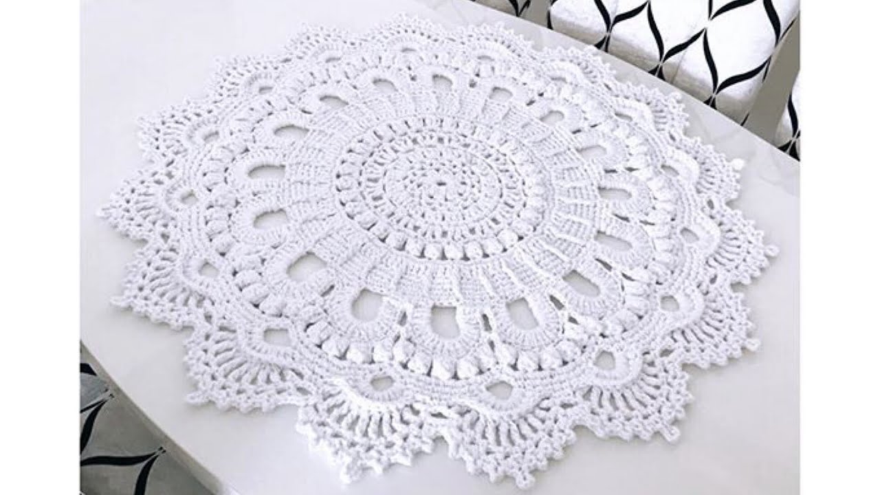 Tığ İşi Örgü Modelli Yuvarlak Paspas Yapımı - Part 2