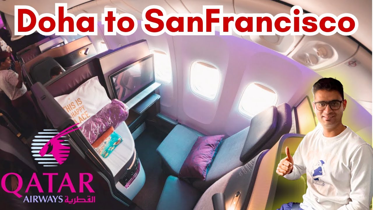 ✈️  16 hours in QSuite |Qatar Airways Business Class | Flight QR737 | Doha to San Francisco