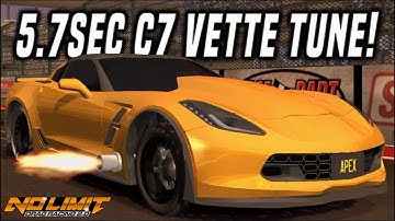 FASTEST C7 Corvette Tune - 5.7 ¼Mile | No Limit Drag Racing 2.0
