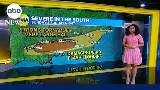 Severe storms in the forecast from Louisiana to South Carolina | GMA