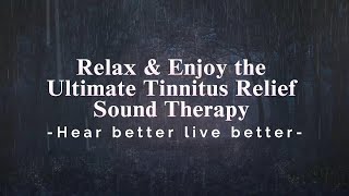 Relax & Enjoy the BEST Tinnitus Relief Sound Therapy?| Cricket Ambience with Soothing Rain Sounds ?️