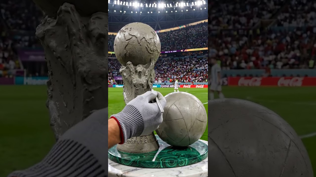From a Lump of Clay to the Golden World Cup Trophy! 🤯🏆