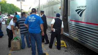 Amtrak SW Chief #3 with Penn cars at La Plata, Mo.