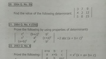 Prove the following determinant by using properties: